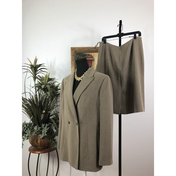 Collections For Le Suit Women Jacket 2Pc Set Skirt Office Siren Preppy Size 16 - Picture 4 of 10